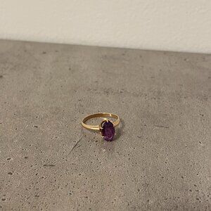 14k Gold Amethyst Ring